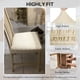 thumbnail image 2 of Fundas Elásticas para Asientos de Silla de Comedor SearchI Juego de 6 Beige, 2 of 9