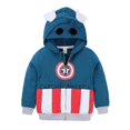 thumbnail image 1 of Kids Boys Spiderman American Captain Batman Dc Zip Funny Hooded Sweatshirt Outerwear Jacket, 1 of 3