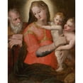 thumbnail image 2 of Pellegrino Tibaldi 12x14 Gold Ornate Wood Frame and Double Matted Museum Art Print Titled - Madonna and Child with St. John, 2 of 4