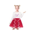 thumbnail image 2 of Robe Fille Rouge Blanc Tee Papillon Floral Paillettes Lolita Dentelle Fête 7 Ans, 2 of 6