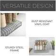 thumbnail image 4 of Smart Design 3-Tier Spice Rack Shelf Organizer - Steel Metal Wire - Rust Resistant - Cupboard, Jars, Can, Cabinet and Pantry Storage Organization - Kitchen - 10.25 x 4.25 Inch - Charcoal Gray, 4 of 7