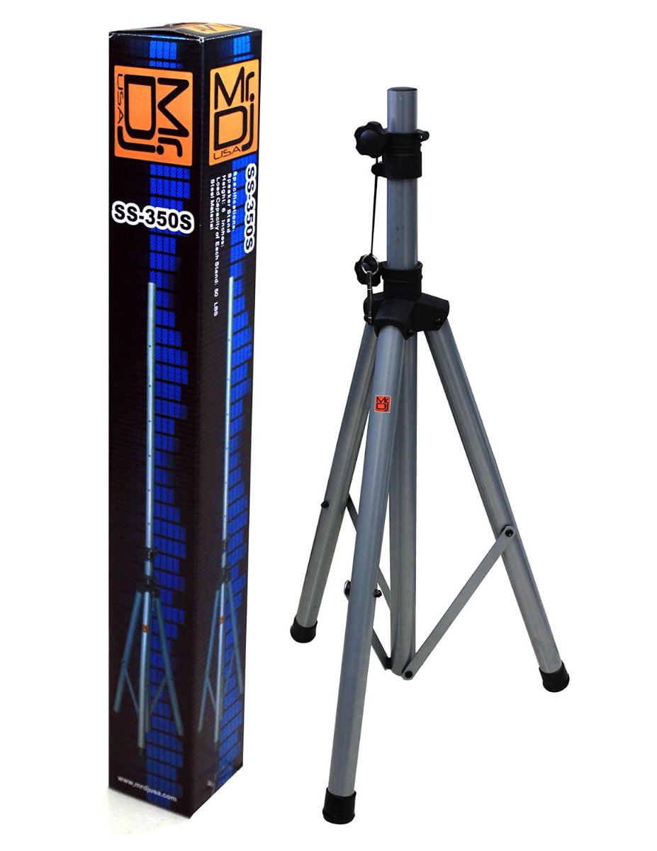 Mr. Dj SS350S Silver Folding Tripod DJ Speaker Stand