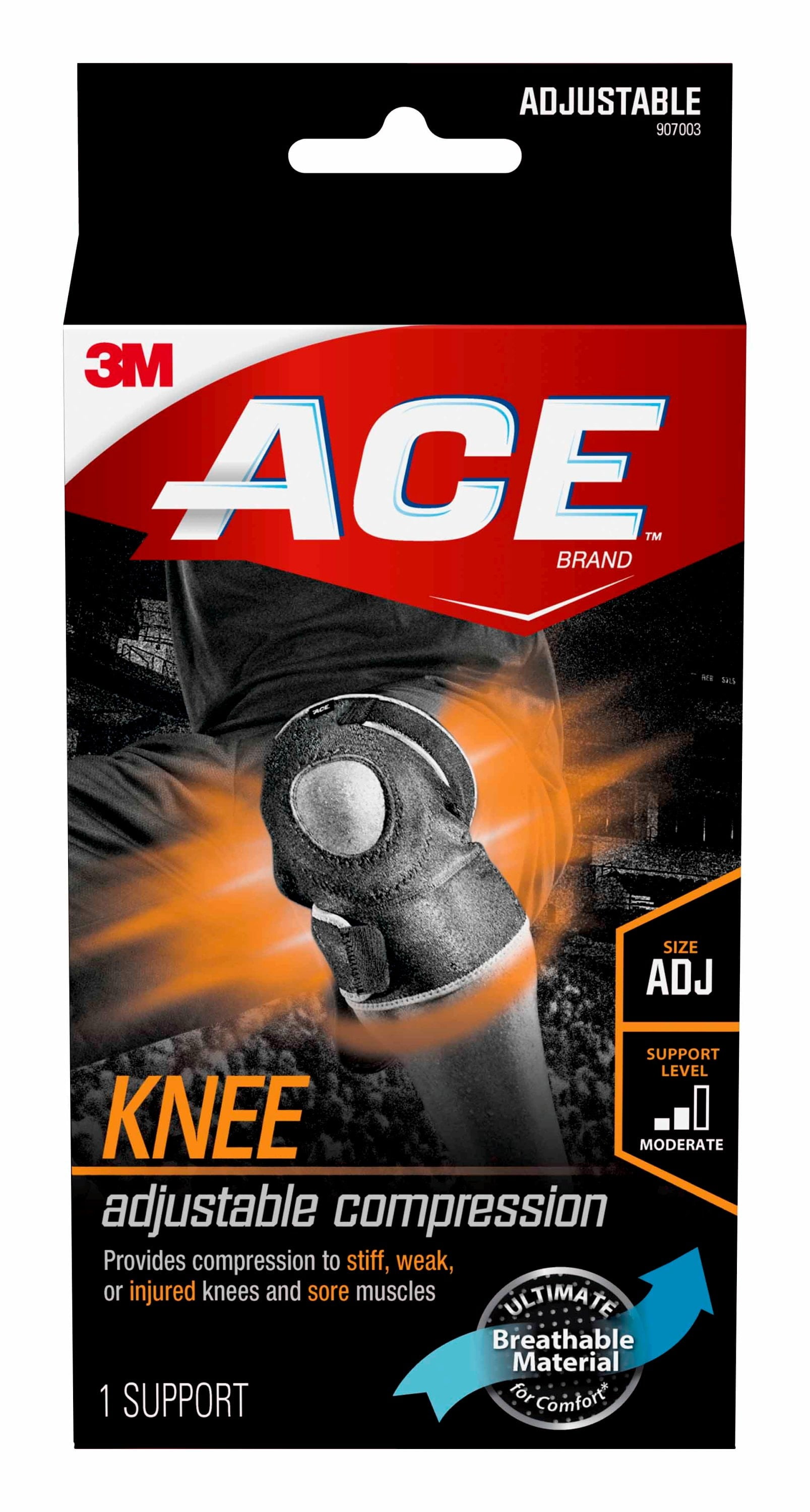 ACE Brand Adjustable Knee Support, Breathable, Two Strap Brace System