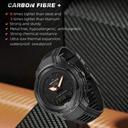 Carbon Fiber Outdoor Sports Mens Watch Compass Altimeter Barometer Thermometer Alarm Clock