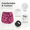 thumbnail image 6 of Lsque Butterfly Printed Women's Running Shorts with Liner Pockets,Elastic Quick Dry Workout Athletic Gym Yoga Shorts,Womens High Waist Shorts-Medium, 6 of 9