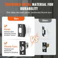 thumbnail image 3 of KFFKFF Front Door Handle and Deadbolt Set, Square Entry Handle Set with Lever, Single Cylinder, Adjustable Hole Space, Matte Black, 3 of 9