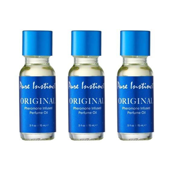 Pure Instinct (3-Pack) - The Original Pheromone Infused Essential Oil Perfume Cologne - Unisex For Men and Women - TSA Ready