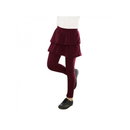 

3-11Y Kids Girls Warm Cute Cake Culottes With Ruffle Tutu Skirt Pants