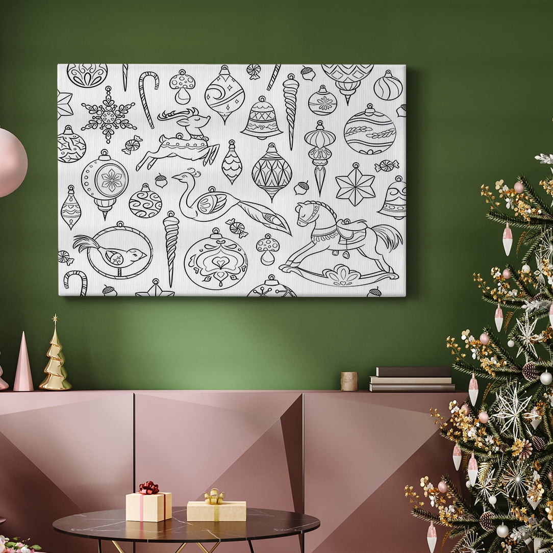 Vintage Ornaments- Gallery Wrapped Canvas