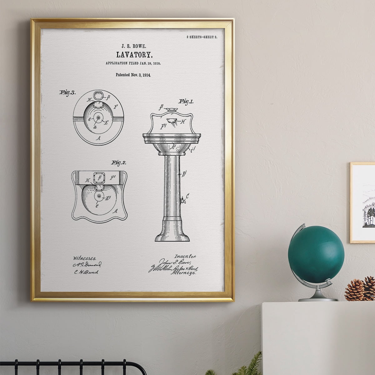 Vintage Sink I Premium Classic Framed Print - Ready to Hang