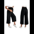 thumbnail image 3 of Pantalones Anchos para Mujer, Cintura Elástica, Verano 2025, Informales, para Playa y Vacaciones Negro XL, 3 of 6