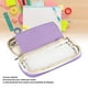 thumbnail image 3 of Estuche para lápices ANGGREK Lona compacto doble capa Violeta y beige, 3 of 8
