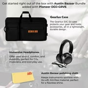 AlphaTheta DDJ-GRV6 4-Channel Performance DJ Controller Bundle with Case, Headphones, and Austin Bazaar Polishing Cloth