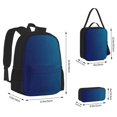 thumbnail image 2 of Easygdp teal blue Mochila para Niños y Niñas con Set de Caja de Almuerzo y Estuche para Lápices 3 en 1, Mochila Escolar Estampada para Adolescentes, 2 of 7