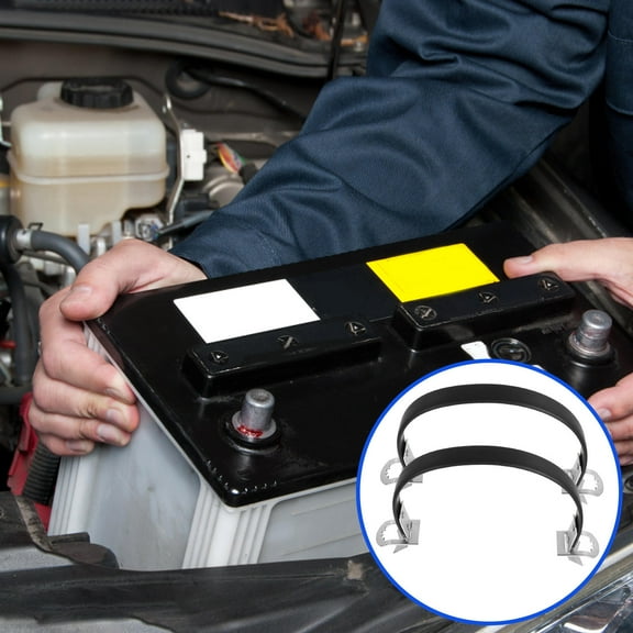 GOOHOCHY Car Cable Battery Lifter Strap Black 2Pcs