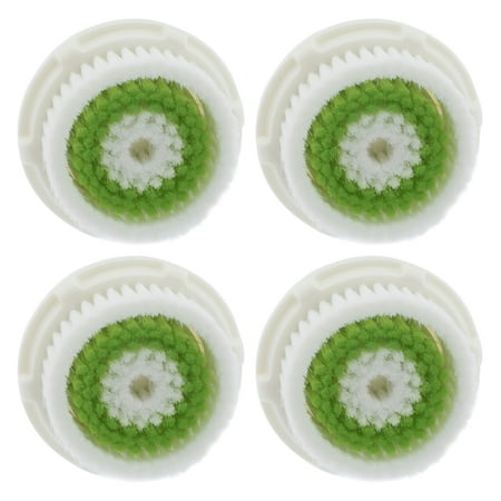 4-Pack Acne Prone Facial Cleansing Brush Heads for Clarisonic Mia 2 (Clarisonic Aria Best Price)