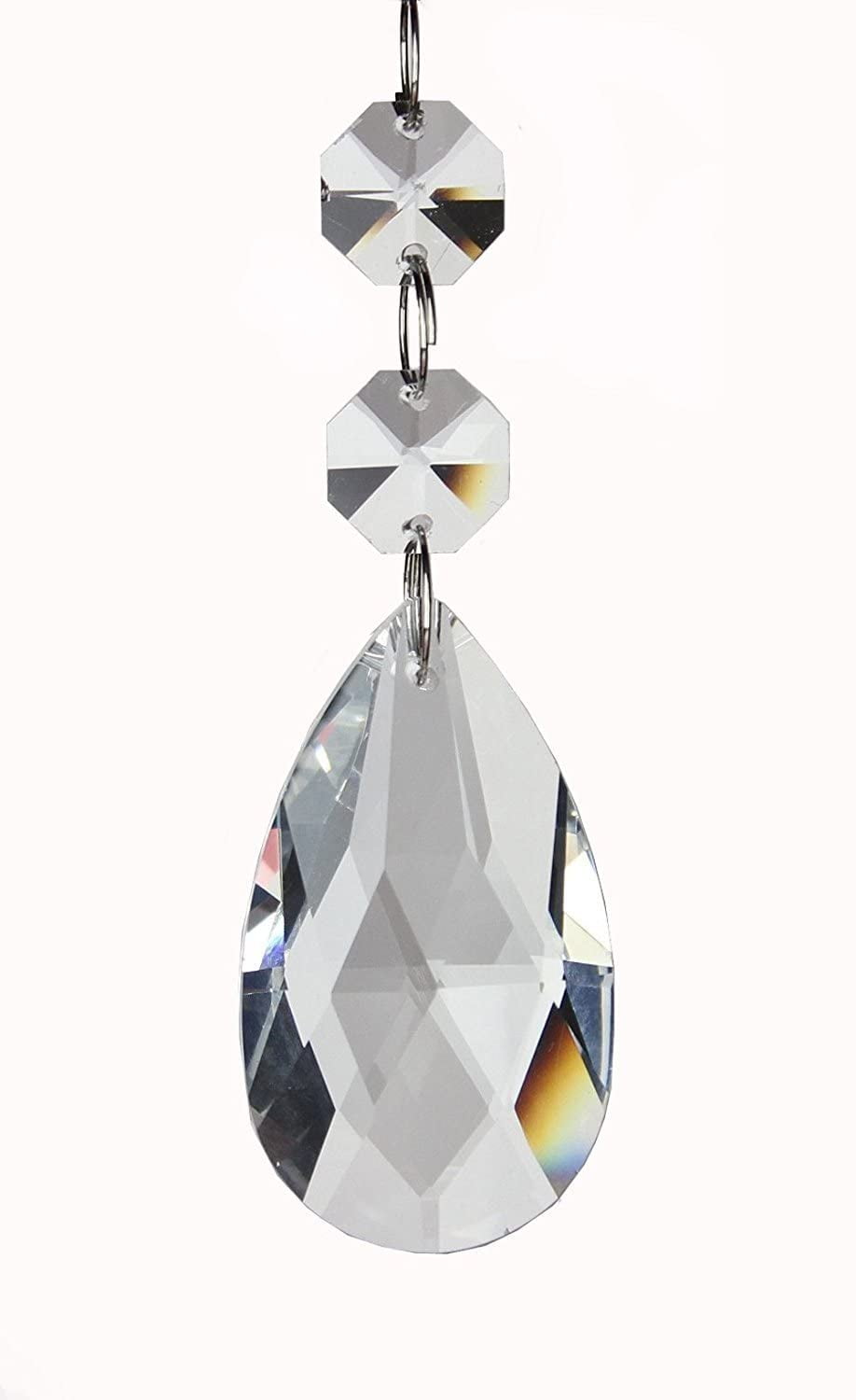 10x 3.3FT Hanging Acrylic Crystal Bead Triangle Strip Garland Wedding Decoration 