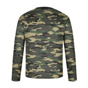 BSDJILFG Big and Tall Camo Shirts for Men Loose Fit Graphic T-Shirt Long Sleeve Crew Neck Tees Pullover Sports Tops Rollbacks,S-5XL