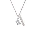 thumbnail image 2 of Delight Jewelry Silvertone Hit the Sweet Spot with Softball Silvertone Guardian Angel Bar Charm Necklace, 23", 2 of 4