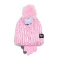 thumbnail image 2 of Justice Girls Sequin Ribbed Hat and Gloves Set, 2-Piece, Pink, 2 of 5