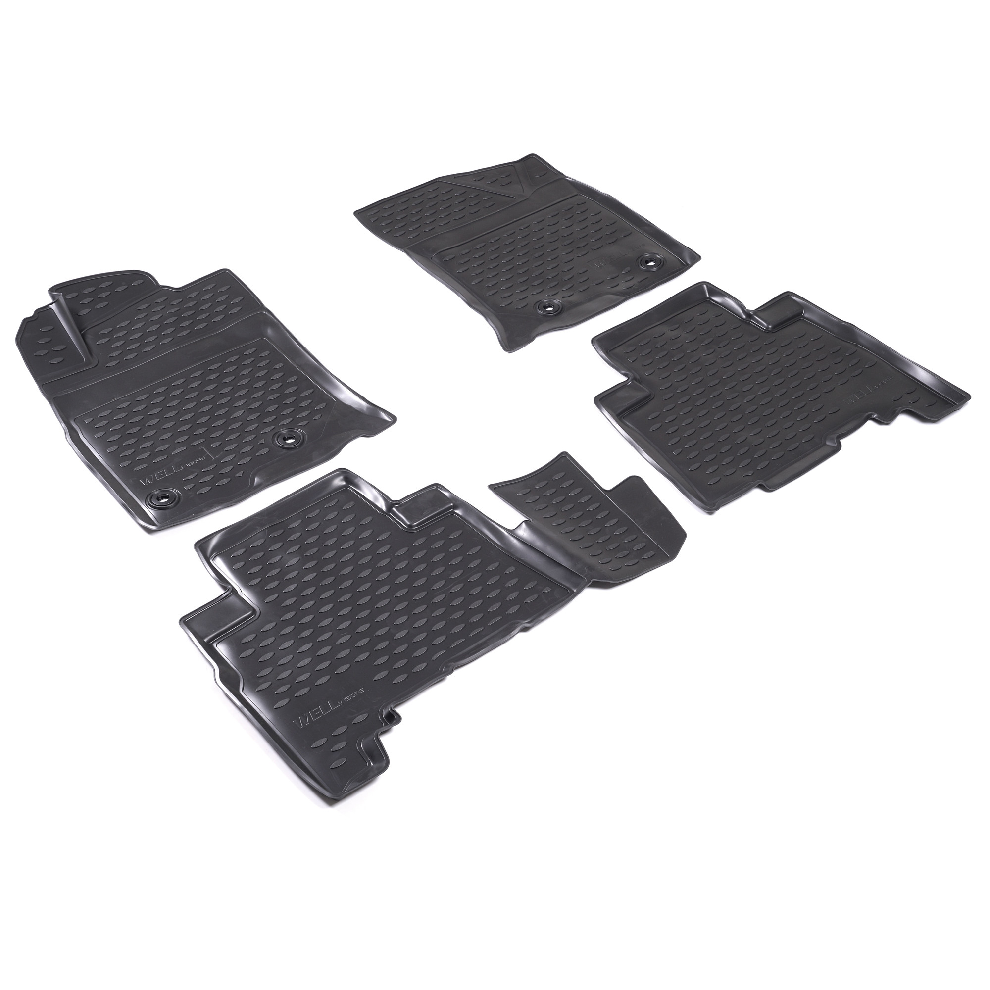 Wellvisors 3D All Weather Floor Liner Lite Black For Toyota 4Runner