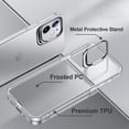 thumbnail image 2 of Air Frame Crystal Frosted Pc Transparent Case With Extra Frame Raised Camera Protection And Kick Stand For Iphone 12 Mini 5.4 - Frosted Clear, 2 of 8