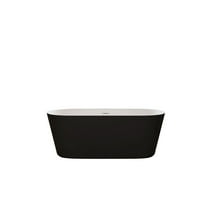A&E Bath and Shower Aldine-67-BLK Freestanding Bathtub