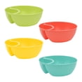 thumbnail image 4 of Mainstays 4 pack Plastic Stackable 2 Section Snack Serving Bowl with Dipping Sauce Compartment, 4 of 6