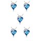 thumbnail image 1 of Qarigey Collar con colgante de corazón, gargantilla de cristal, joyería para fiesta de disfraces de aniversario, azul Type2 NO2 Qarigey CBP212299, 1 of 5