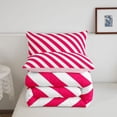 thumbnail image 5 of Manfei Contemporary Grid Queen Comforter Set,Modern Stripes Comforter Sets Queen,Red Pink White,Pink Reversible,3-Piece,1 Comforter and 2 Pillowcases,3-Piece,1 Comforter and 2 Pillowcases, 5 of 7