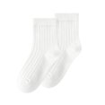 thumbnail image 5 of OGLCCG Girls Super Soft Ankle Socks Combed Cotton Mid-Calf Socks 1 Pairs Basic Pure Color Soft Comfort Socks Size 1-12, 5 of 7