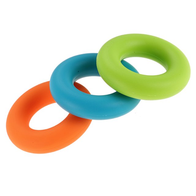 Soporte de agarre de mano, soporte de dedo para ejercitador, para fortalecimiento muscular, ejercicio de antebrazo, recuperación de lesiones de 70 mm de diámetro, naranja, verde, azul, 3 piezas LingWen 9024715593122