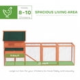 thumbnail image 4 of 137" Wooden Chicken Coop for 8-10 Chickens, Backyard, Orange, 4 of 6