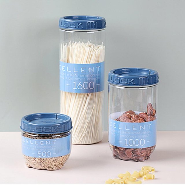 Airtight Food Storage Containers - Plastic BPA Free Kitchen Pantry Storage Containers for Sugar Flour and Baking Supplies - Dishwasher Safe
