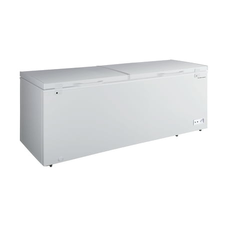 Hamilton Beach 30 Cu Ft Chest Freezer, White – Large Capacity Commercial Deep Freezer, Double Door Freezer for Bulk Storage, Garage, Business Use