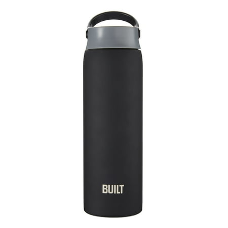 Built 20-Ounce Pivot Double Wall Stainless Steel Bottle 20-Ounce  Black