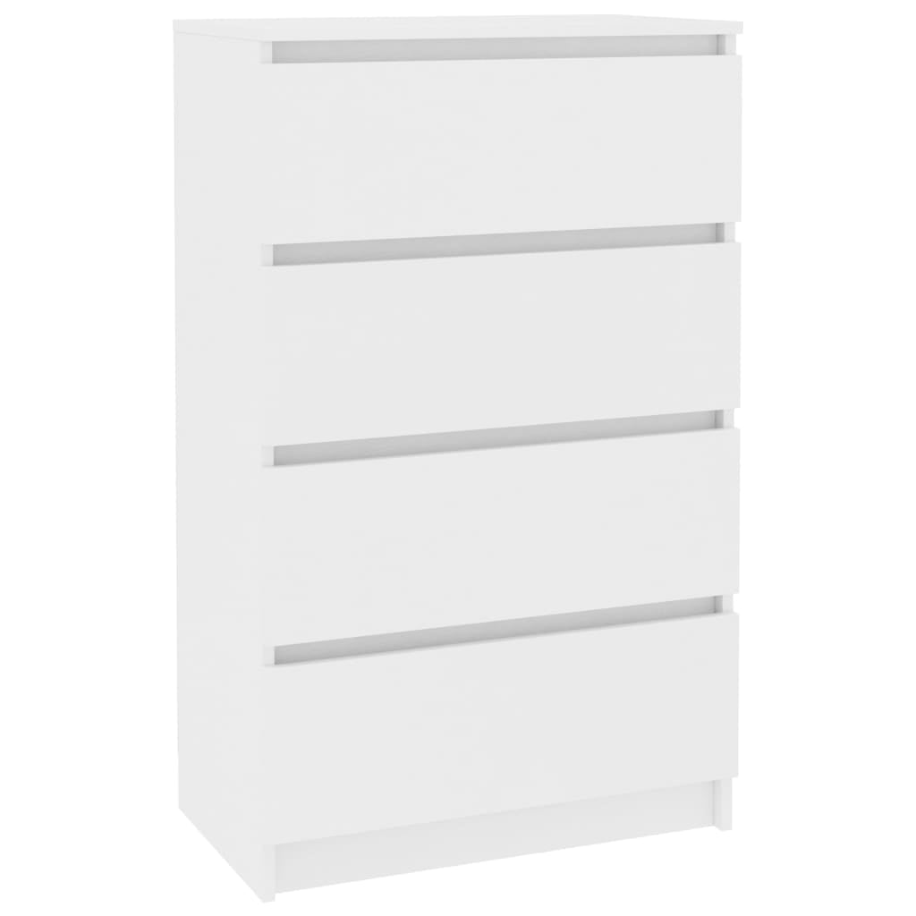 Kepooman 4-Drawer Home Office File Cabinet Sideboard, 23.6" x 13.8" x 38.8", White