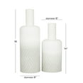 thumbnail image 3 of DecMode 18", 14"H White Metal Vase, Set of 2, 3 of 7