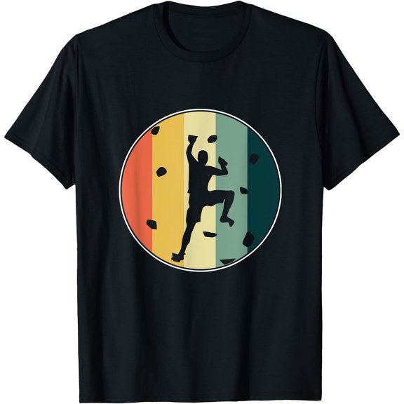 Awesome Retro Wall Climber Rock Mountain Climbing Bouldering Unisex T-Shirt for Men Women Kids Toddler