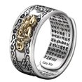 thumbnail image 5 of Feng Shui Pixiu Mani Mantra Protection Wealth Ring Amulet Wealth Lucky Open Adjustable Ring Buddhist, 5 of 5