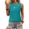 thumbnail image 5 of QIJUNTUO Short Sleeve Shirts for Somen Summer Tank Tops for Women Loose Fit Crew Neck Casual Sleeveless Tops Trendy, 5 of 9