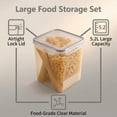thumbnail image 3 of 4 Pack Large Food Storage Containers 5.2L / 175oz, BPA Free Plastic Airtight Canisters for Flour, Sugar, Baking Supplies, Rice with Lids,Come with free Labels And Marker, 3 of 11