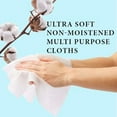 thumbnail image 2 of Disposable Dry Wipes, 100 Pack – Ultra Soft Non-Moistened Cleansing Cloths for Adults, Incontinence, Baby Care, Makeup Removal – 9.5" x 13.5" - Hospital Grade, Durable, 2 of 7