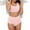 Pink, variant on Ladies High Waist Petal Bikini Set Solid Color Two Piece Swimsuit Ladies Swim Shorts Swimsuit for Women Shorts Teal Bathing Suits for Women Tall Swimsuits for Women Long Torso plus Size Womens