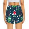 thumbnail image 4 of Goofa Christmas Printed Women 2 in 1 Running Shorts,Quick Dry Athletic Workout Shorts,High Waisted Athletic Shorts with Liner Pockets-Medium, 4 of 9
