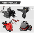 thumbnail image 6 of Upgraded Mini Bike Hydraulic Disc Brake Assembly Kit SENJWARM 7/8" Go Kart Brake kit Hand Brake Master Cylinder Caliper 50 inch Hose Compatible with Mini Bike Baja Doodlebug DB30 Minibikes Go Karts, 6 of 7