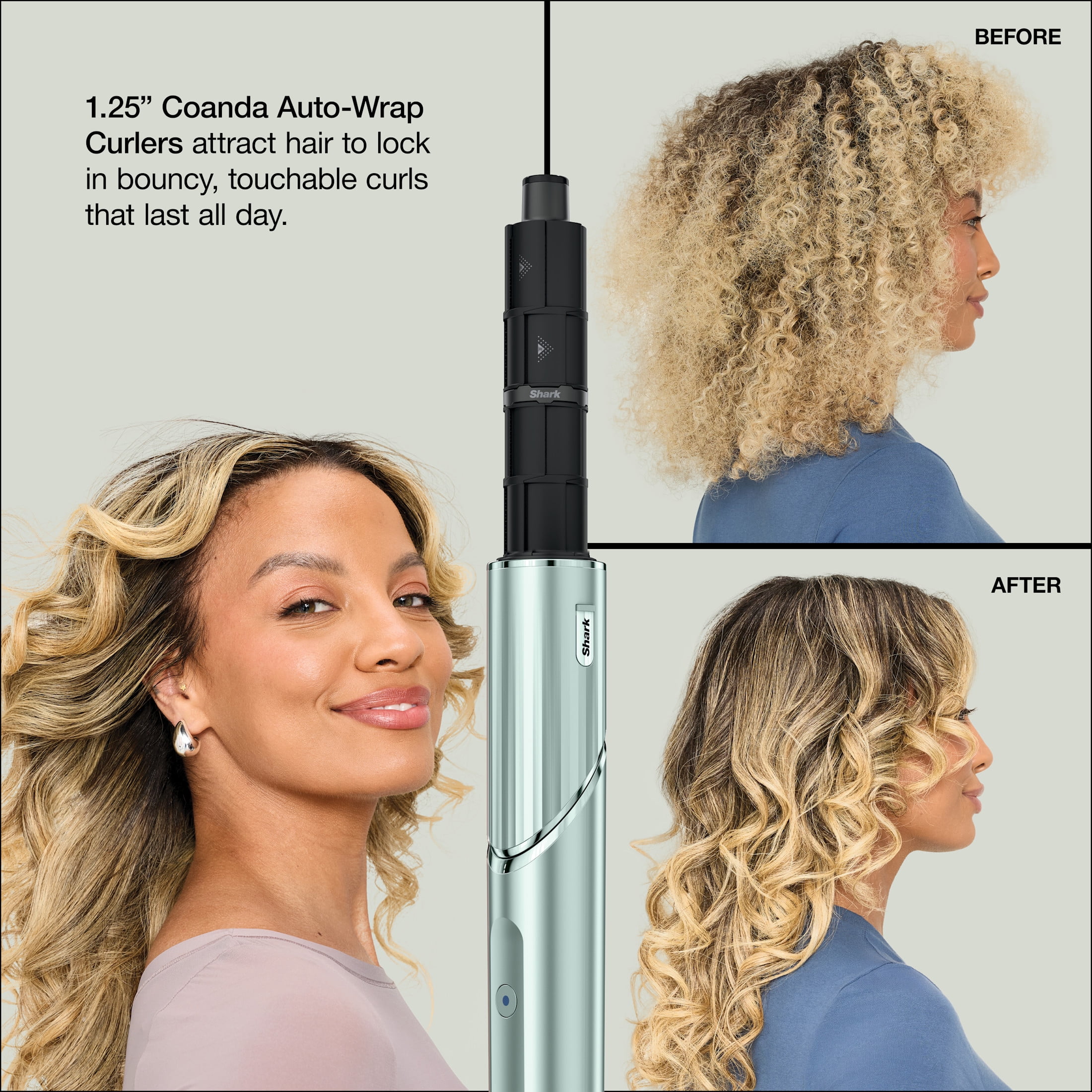 Shark FlexStyle Air Styling & Drying System, Hair Dryer & Multi-Styler, Auto-Wrap Curlers, HD416GN Spearmint