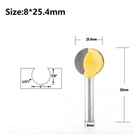 

8mm Shank Ball Nose End Round Carving Bit router bit woodworking carbide bit