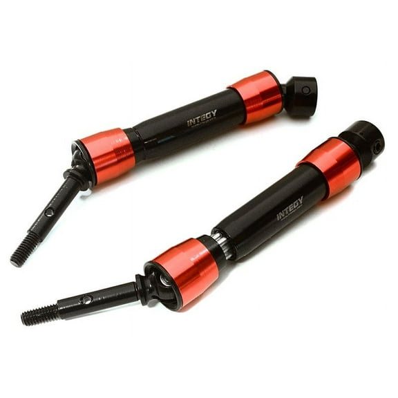 Integy RC Toy Model Hop-ups C28034RED Carbon Steel Rear Universal Shaft (2) for Traxxas 1/10 Slash & Stampede 4X4