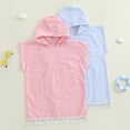 thumbnail image 5 of YunPes Toddler Girls Poncho Hooded Towels Loose Fit Soft Cotton Absorbent Swimwear with Tassel Summer Beach Swim Cover up, 5 of 7